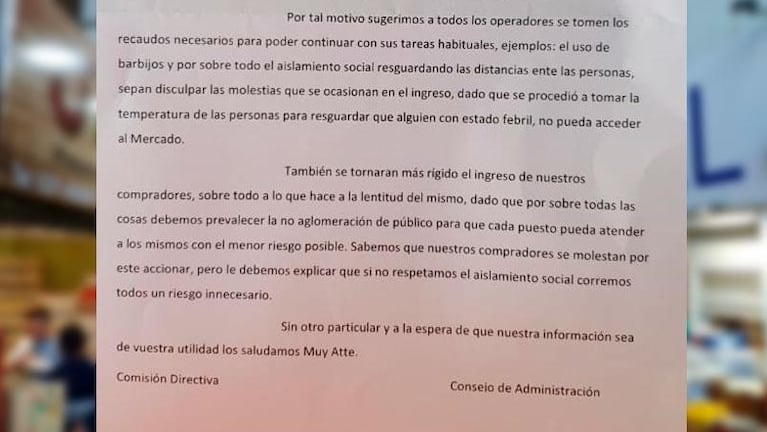 Mercado de Abasto: un caso positivo de coronavirus puso en alerta a los trabajadores