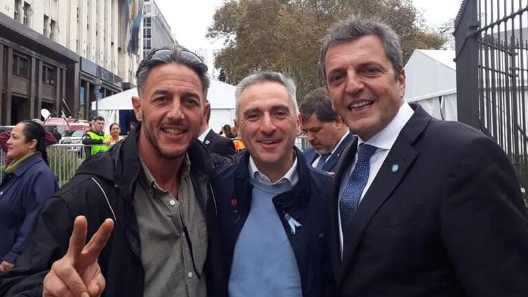 Mercanzini con Larroque y Massa.