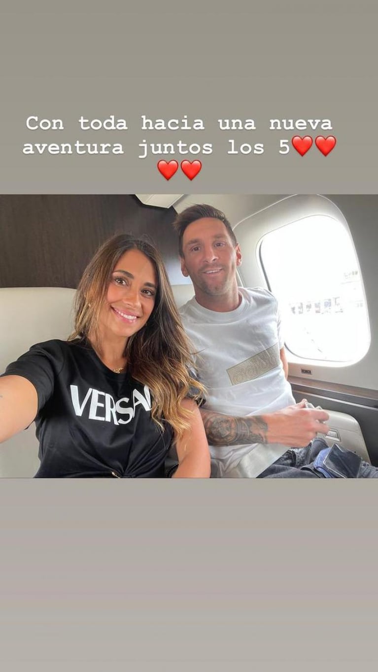 Messi al PSG: el mensaje de Antonela Roccuzzo en pleno viaje