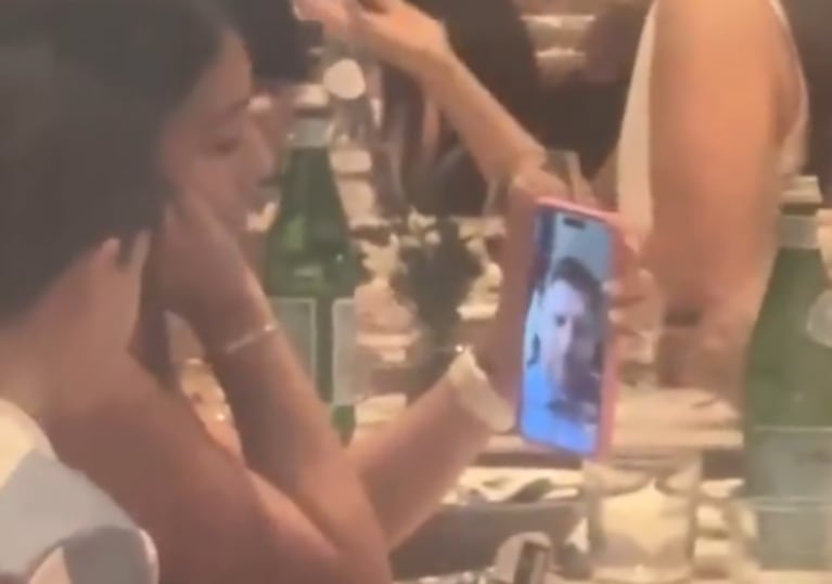 Messi compartió un tierno momento a la distancia con su familia.