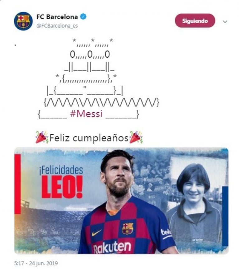 Messi cumple años: el bizarro saludo del Barcelona y los mensajes de sus amigos