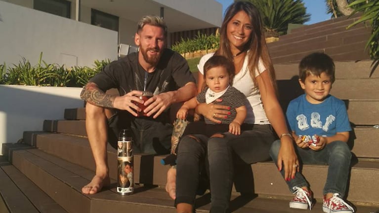 Messi despidió el 2016 junto a su familia. 
