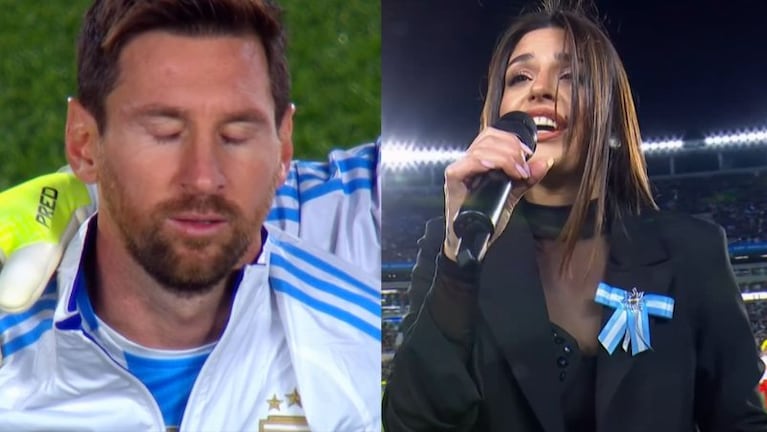 Messi emocionado por la interpretación de Euge Quevedo.