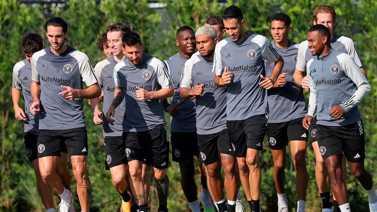 Messi en el entrenamiento con el Inter Miami.