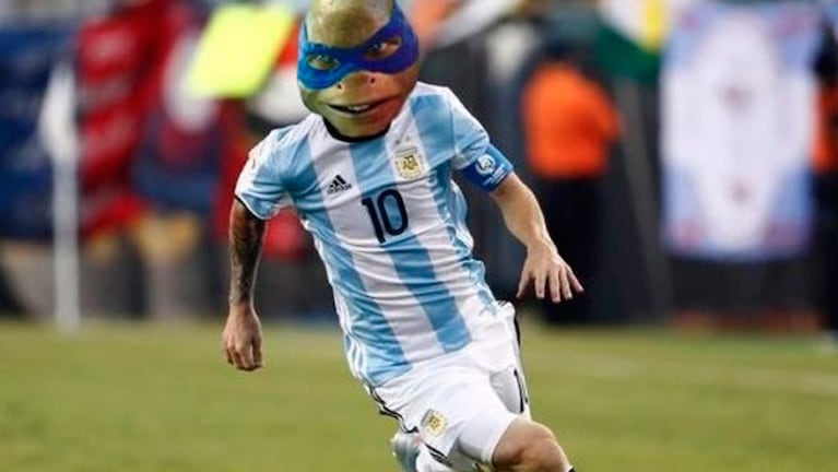 Messi es nuestro héroe pero no una tortuga ninja. 