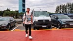 Messi llegando al predio de AFA. Foto: Twitter AFA.