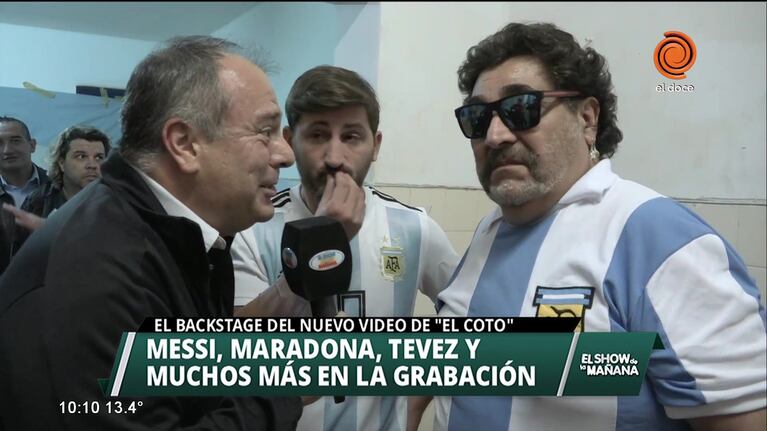 Messi, Maradona y Tévez con "El Coto"