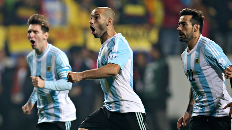 Messi, Mascherano y Lavezzi quieren festejar este sábado.