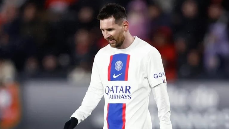 Messi no tuvo un buen partido en la derrota ante Rennes.