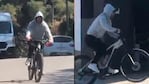 Messi paseó en bici por las calles de Casteldefels.