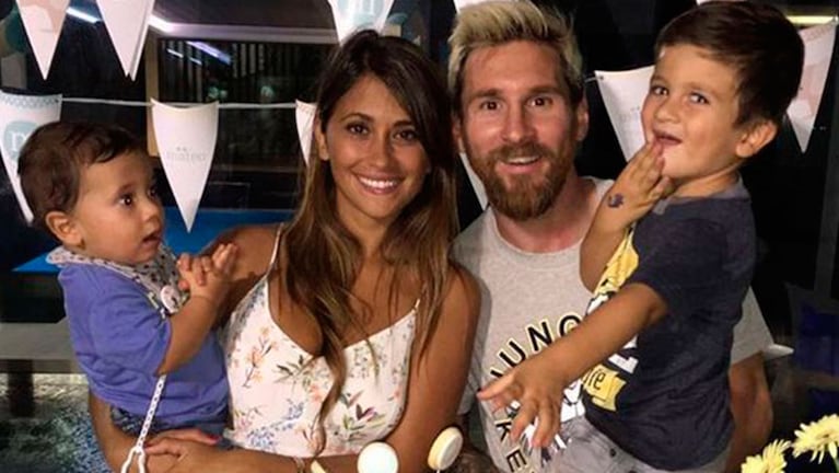 Messi registra cada instante de sus hijos.