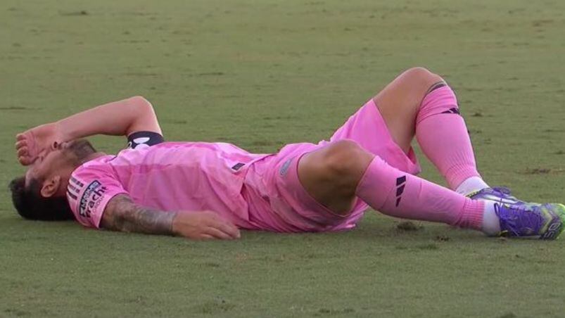Messi salió lesionado en el partido Inter Miami-Necaxa por la Leagues Cup.