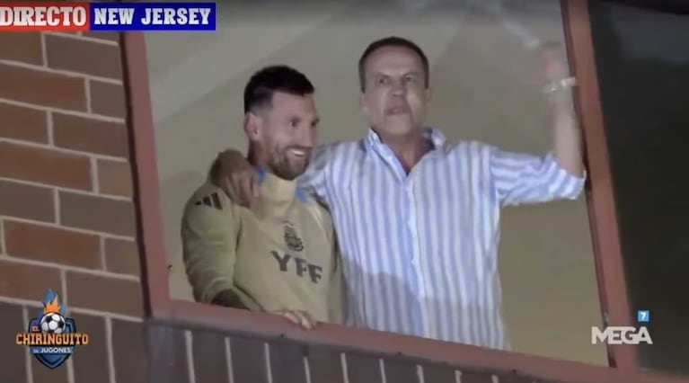 Messi saludo ventana tio soria