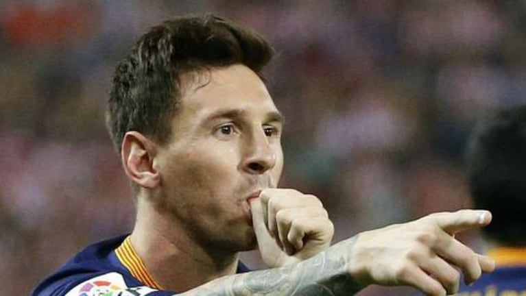 Messi se chupó el dedo al festejar el gol del triunfo. 