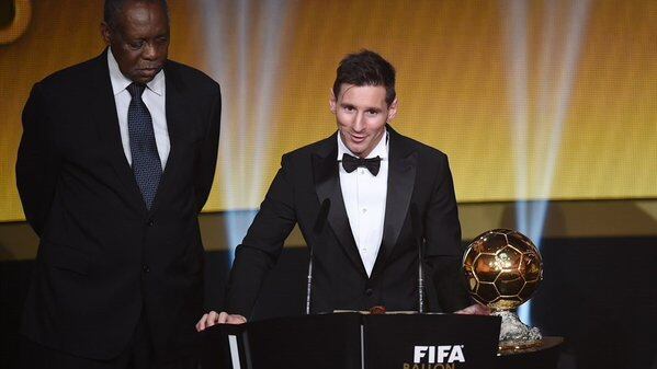 Messi se emocionó en el discurso tras ganar el Balón de Oro.