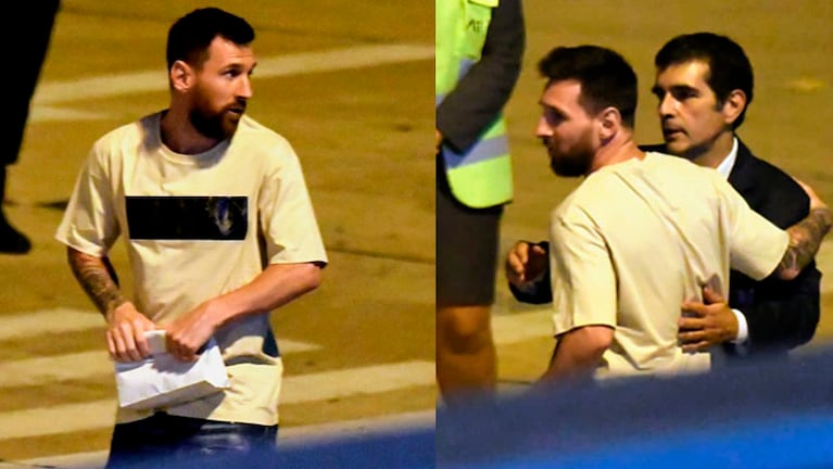Messi se subió al avión junto a su familia pasadas las 22 del lunes.
