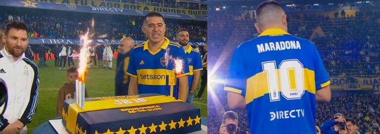 Messi, una torta de cumpleaños y otras perlas en la histórica despedida de Riquelme