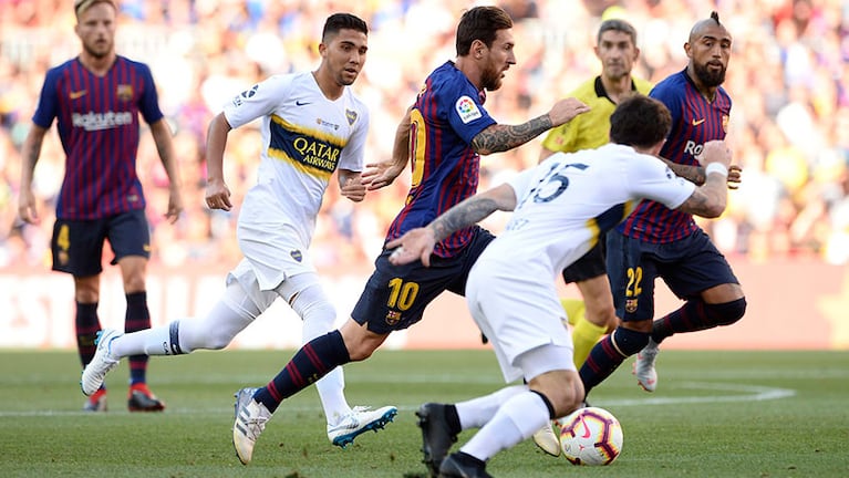 Messi "voló" ante Boca.