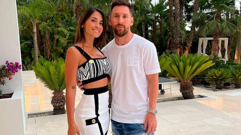 Messi y Antonela entrenaron juntos en Miami. 