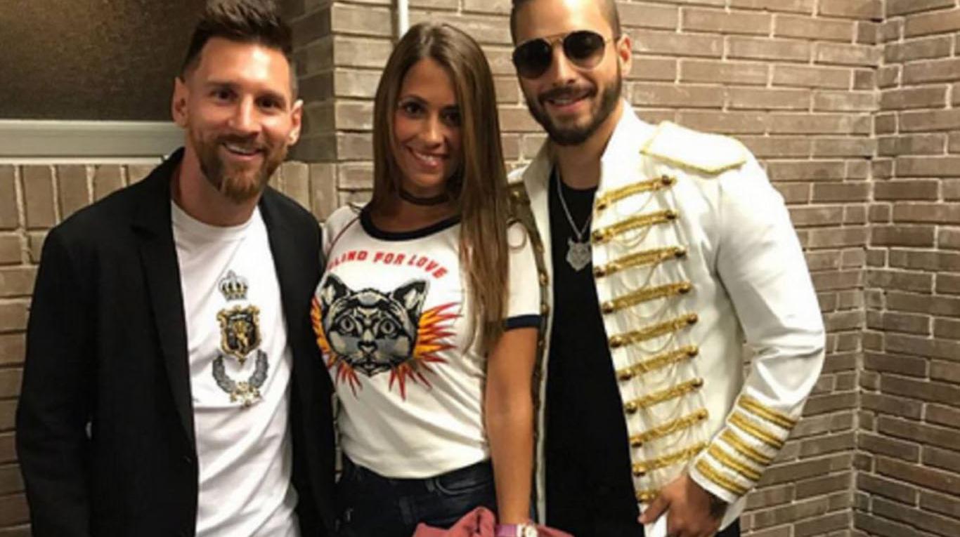 Messi y Antonela fueron a ver al colombiano Maluma.