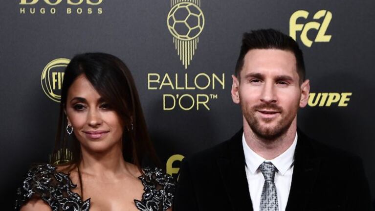 Messi y Antonela, hermosos para la noche de gala.