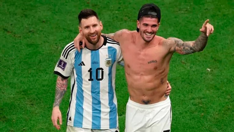 Messi y De Paul en un reencuentro épico.