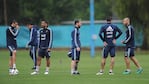 Messi y Masche ya entrenaron con el plantel, a pesar de llegar de madrugada.