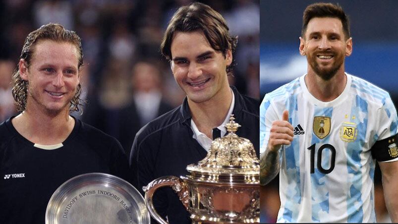 Messi y Nalbandian saludaron a Federer.