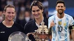 Messi y Nalbandian saludaron a Federer.