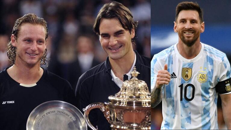 Messi y Nalbandian saludaron a Federer.