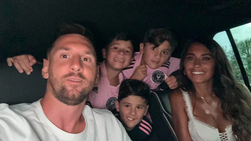 Messi y otro momento familiar en Miami.