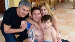 Messi y su padre, cuando celebraban la Champions (Foto: Facebook)