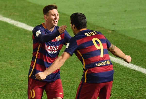 Messi y Suárez, los goleadores de la final. 