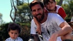 Messi y sus hijos, disfrutan de cada instante.