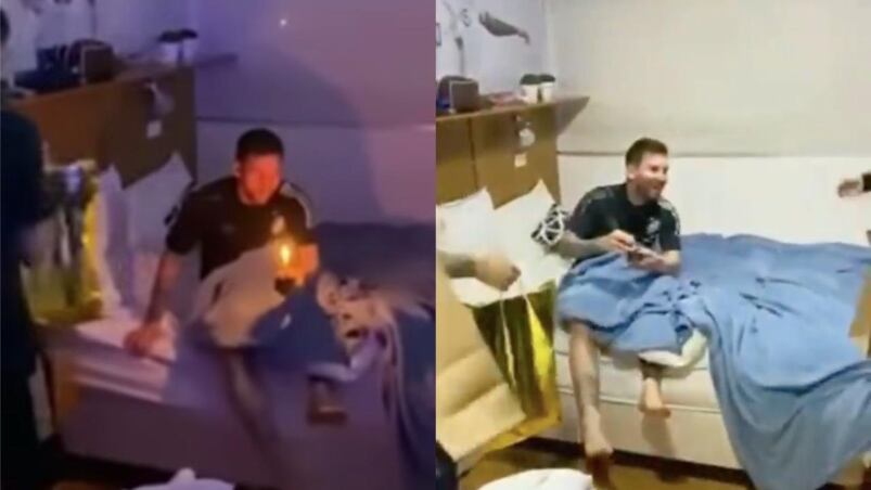 Messi y un momento íntimo a pura sonrisa en su cumpleaños.