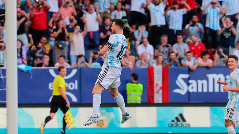 Messi y una actuación deslumbrante. Foto: Prensa Selección Argentina