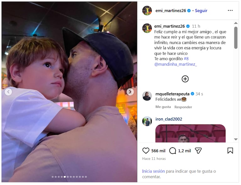 “Mi mejor amigo”: el tierno mensaje del Dibu Martínez para su hijo por su cumpleaños en pleno Mundial