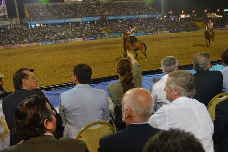 Michetti disfrutó la doma en el Festival de Jesús María