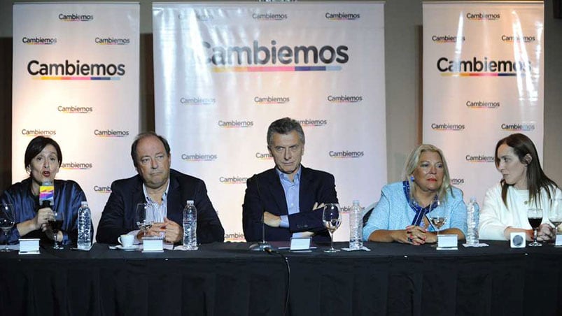 Michetti, Sanz, Macri, Carrió y Vidal, juntos de cara al nuevo ciclo electoral.