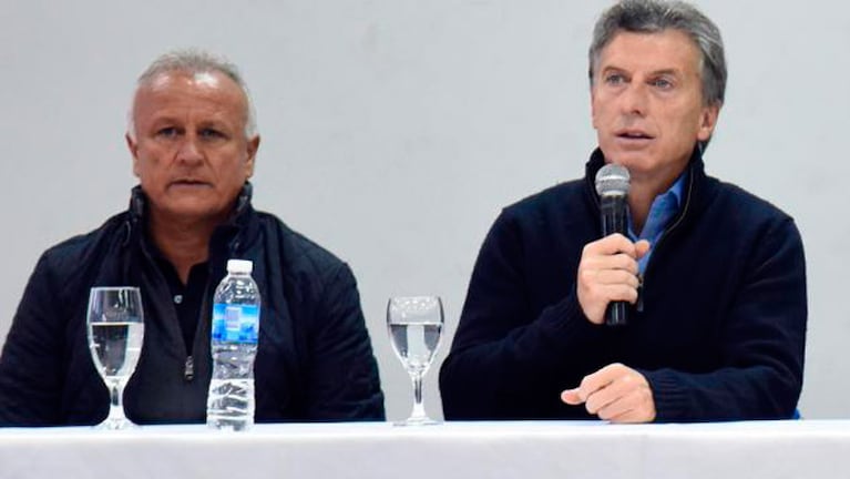 Miguel Del Sel junto al presidente Mauricio Macri.