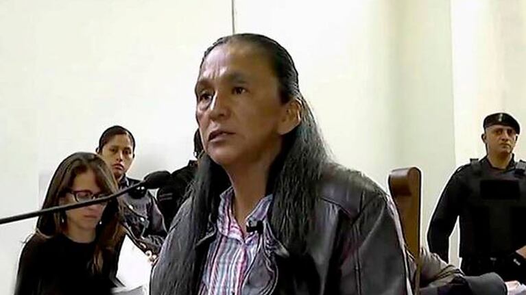 Milagro Sala declarando en el juicio en su contra.