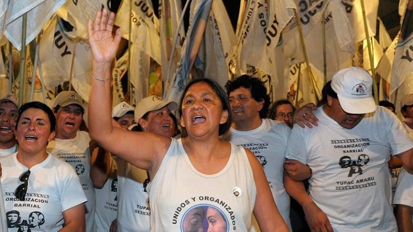 Milagro Sala, en el centro de la polémica por los millones de pesos del Estado. Foto: Clarín.