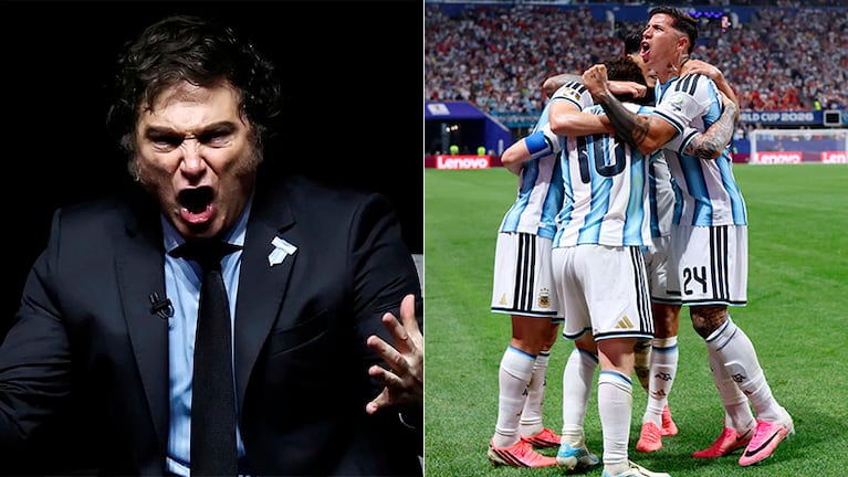 Milei celebró el triunfazo épico de Argentina ante Egipto.