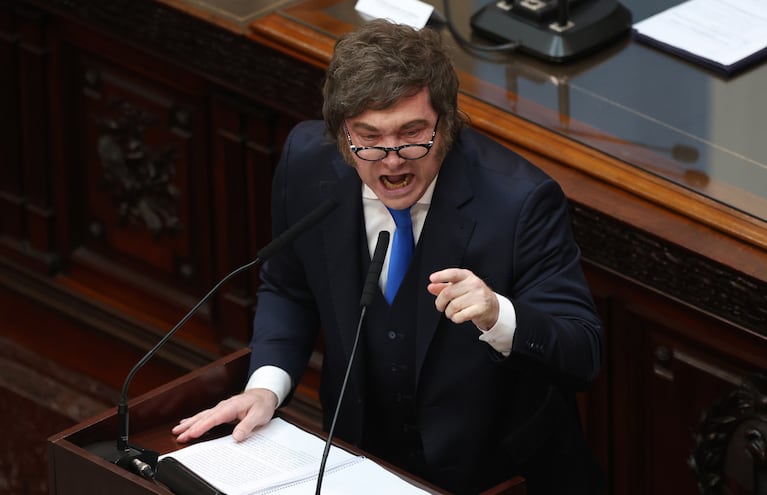 Milei dio su discurso más duro en el Congreso. Foto: Cristina Sille.