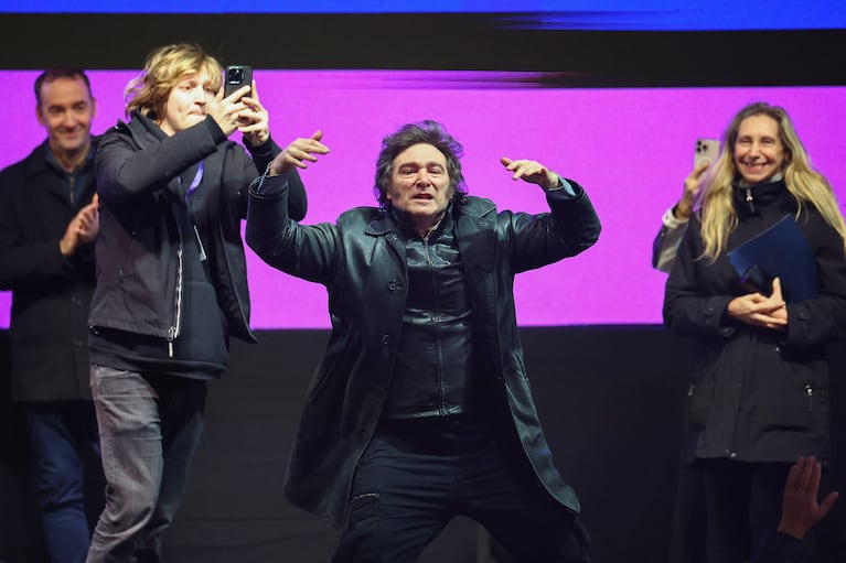 Milei en el cierre de campaña de La Libertad Avanza en provincia de Buenos Aires.