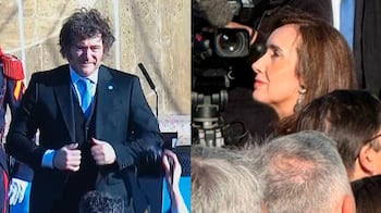 Milei evitó el contacto con Villarruel en Rosario.