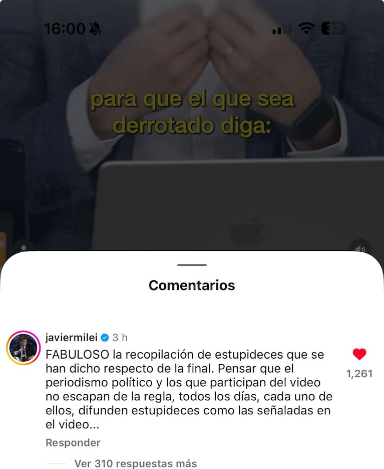 Milei intervino ante las teorías conspirativas tras la final de Argentina en el Mundial: “Recopilación de...”