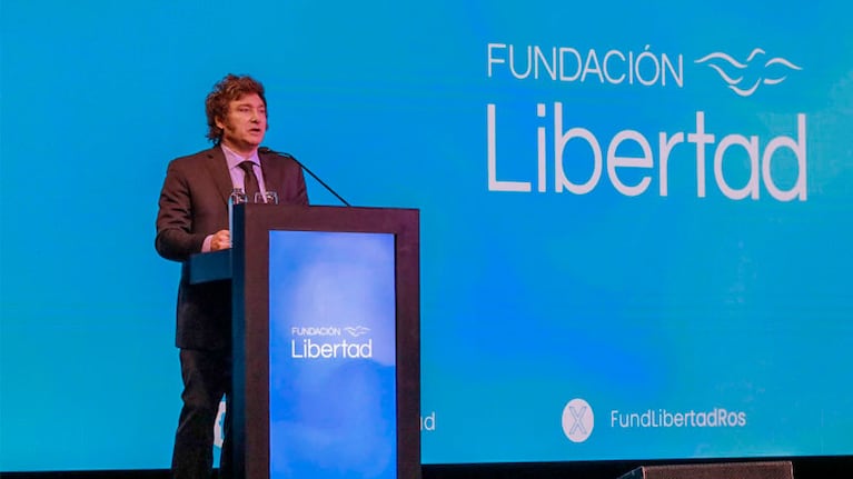 Milei participó de la gala anual de la Fundación Libertad.