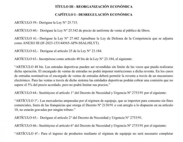 Milei propuso legalizar la reventa de entradas de eventos deportivos