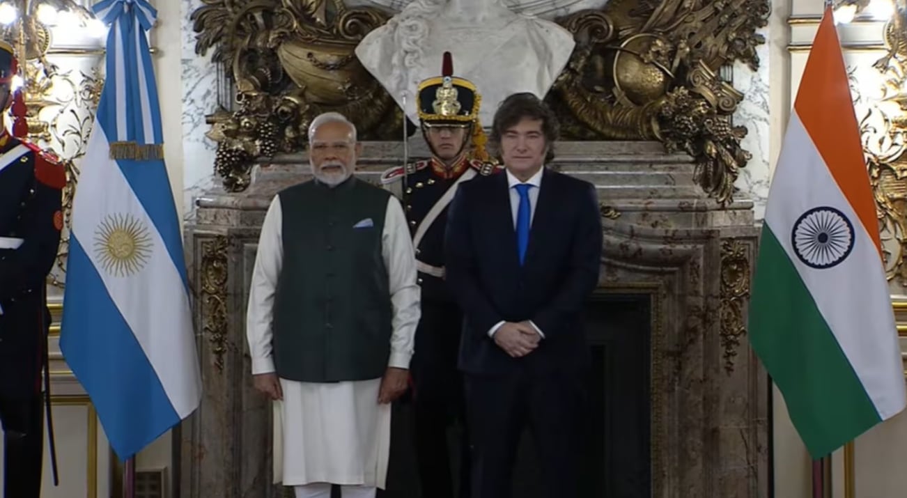 Milei recibió al primer ministro de la India